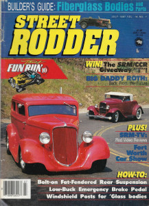 STREET RODDER 1987 JULY - BOLT ON FAT FENDER REAR SUSPENSION, BIG DADDY ROTH*